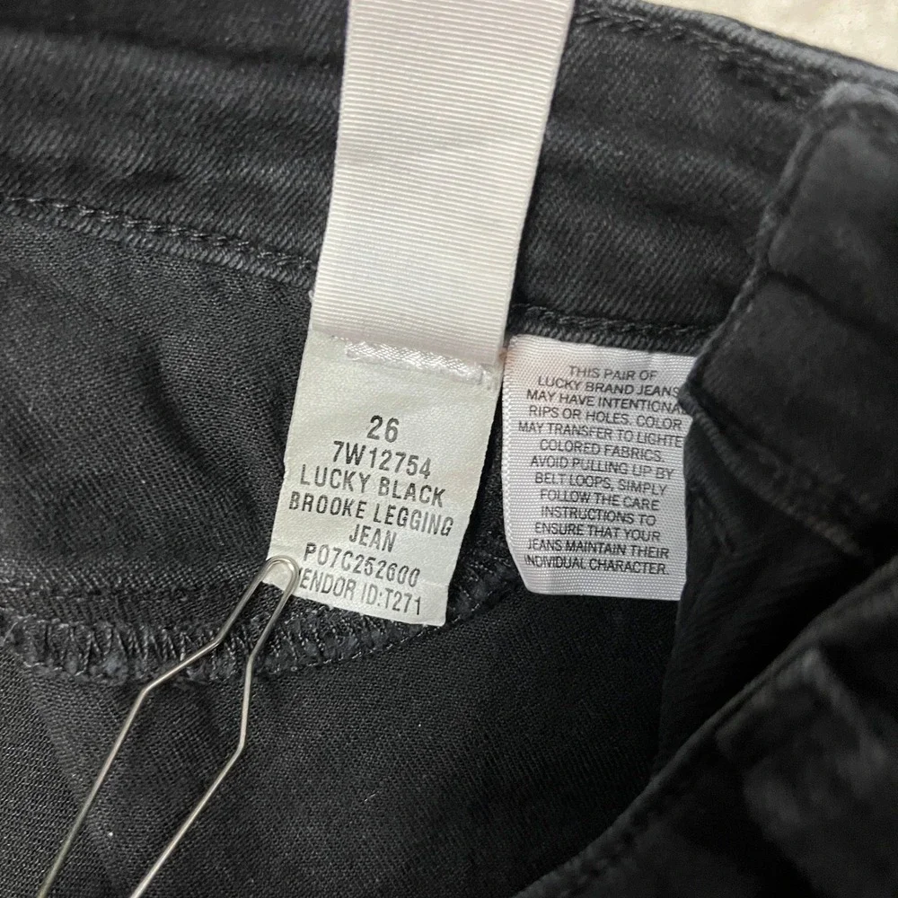 Lucky Brand Brooke Legging Jean Womens 2/26 Black 7W12754 Skinny Denim Pants‎
